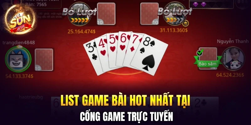 Game Bài SUNWIN - Nơi Săn Thưởng Hấp Dẫn Nhất 2026 3 Sunwin List game bài hot nhất tại cổng game trực tuyến